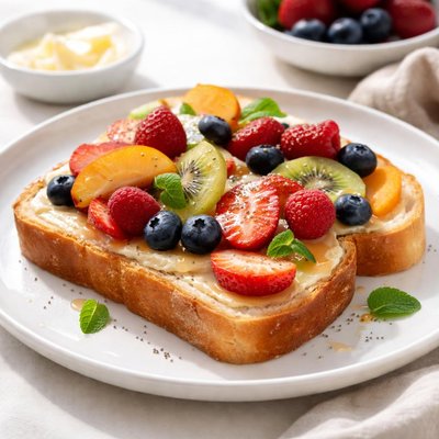 Fruit toast with butter