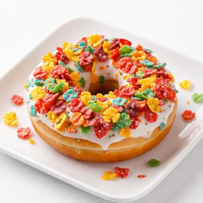 Fruity pebbles donut