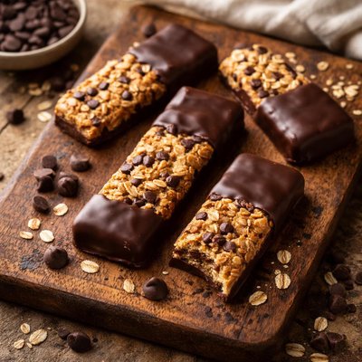 Fudge dipped chocolate chip bar