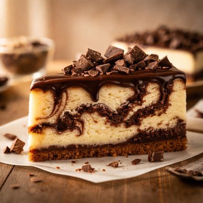 Fudge ripple cheesecake
