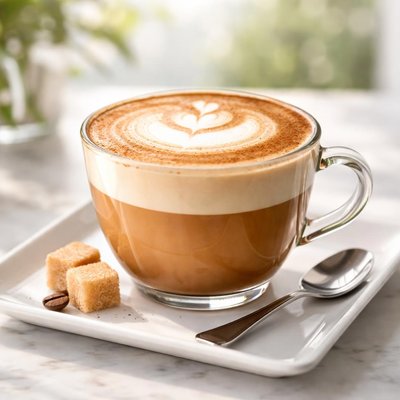 Full cream milk cappuccino