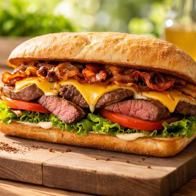 Full house steak sandwich