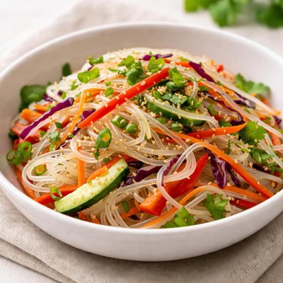 Funchoza salad with vegetables