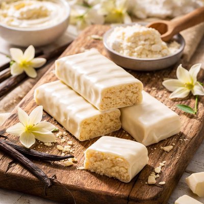 Functional protein bar vanilla cream