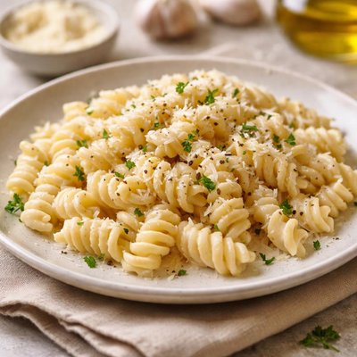 Fusili with cream sauce