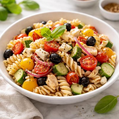 Fusilli pasta salad