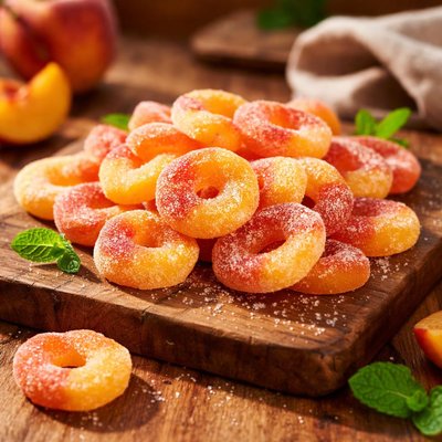 Fuzzy peach candy