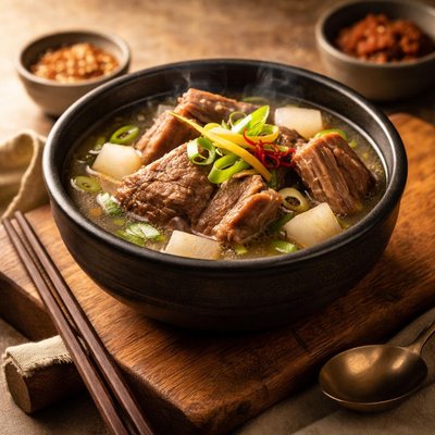Galbi tang beef soup