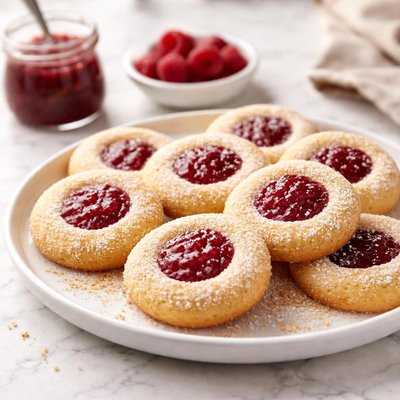 Galleta con mermelada