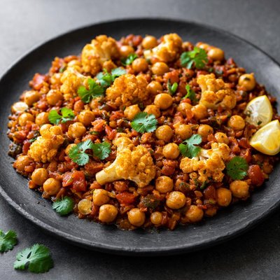 Garbanzo with cauliflower