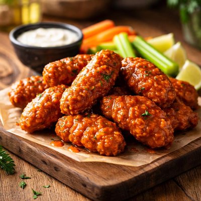 Gardeinchikn wing buffalo