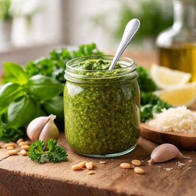 Garden herb pesto