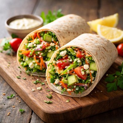 Garden salad wrap