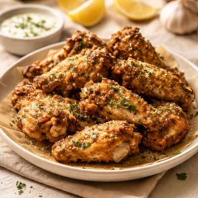 Garlic airfried wings