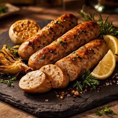 Garlic and artichoke chicken sausage