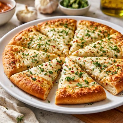 Garlic bread pizza