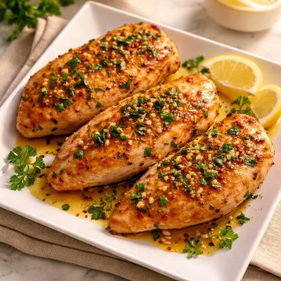 Garlic butter chicken breast fillets