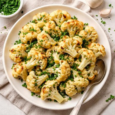 Garlic chive cauliflower