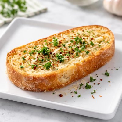 Garlic ciabatta slice