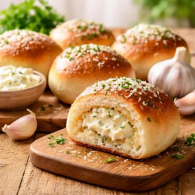 Garlic cream cheese roll
