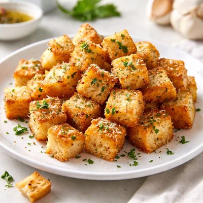 Garlic croutons