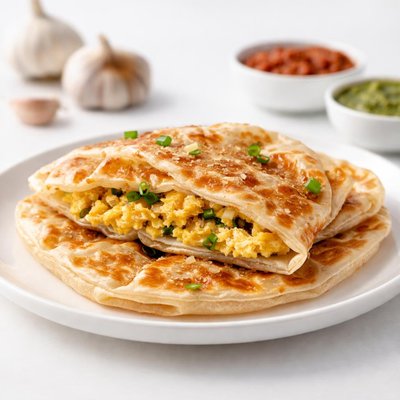 Garlic egg prata