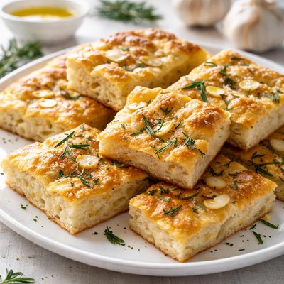 Garlic focaccia