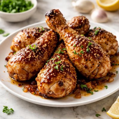 Garlic glazed chicken drumstick