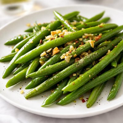 Garlic green beans