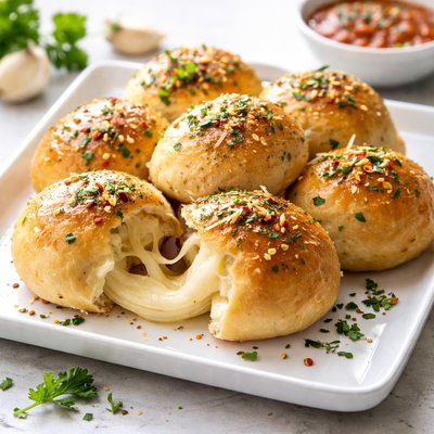 Garlic mozzarella bomb