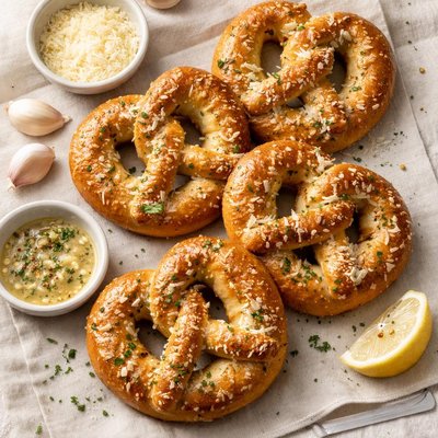 Garlic parm pretzels