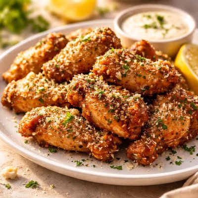 Garlic parm wings