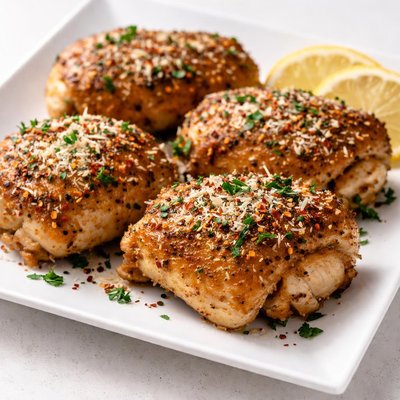 Garlic parmesan chicken thighs