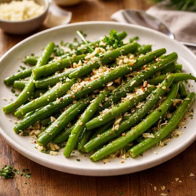 Garlic parmesan green beans