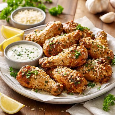 Garlic parmesean wings