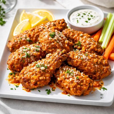 Garlic parmsean chicken wild buffallo sauce