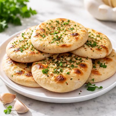 Garlic pita breads