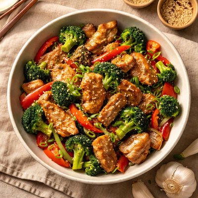 Garlic pork stir fry