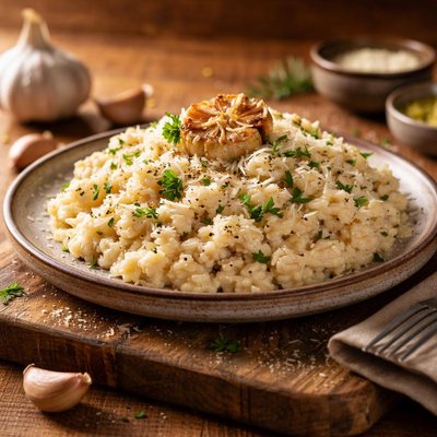 Garlic risotto
