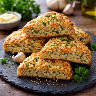 Garlic scones