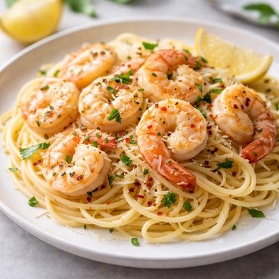 Garlic shrimp scampi