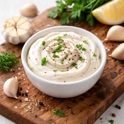 Garlic sour cream sauce