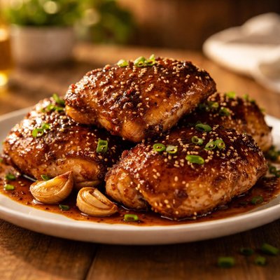Garlic soy chicken thigh