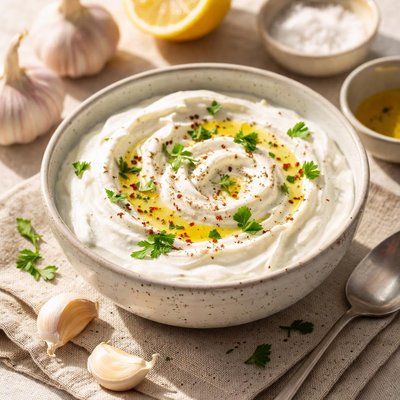 Garlic yoghurt