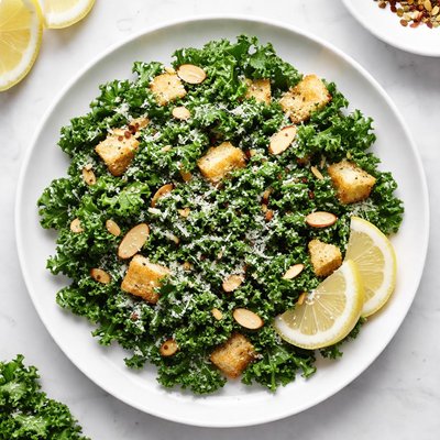 Garlicky kale salad