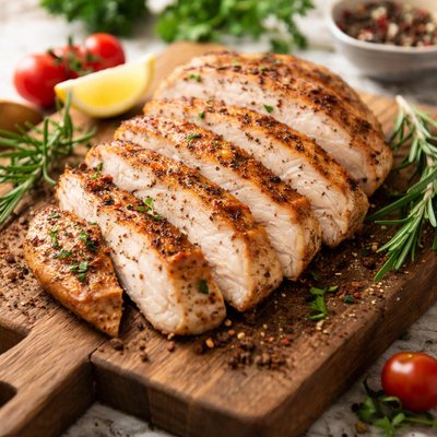 Gebratenes putenfleisch