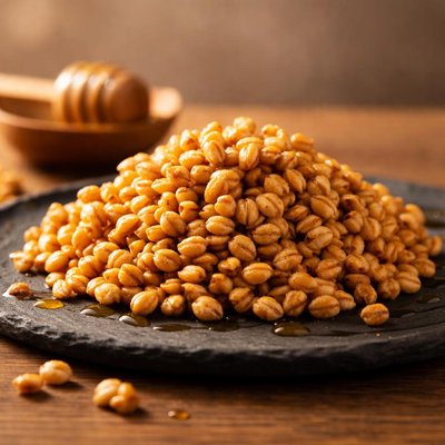 Gepofte tarwe met honing