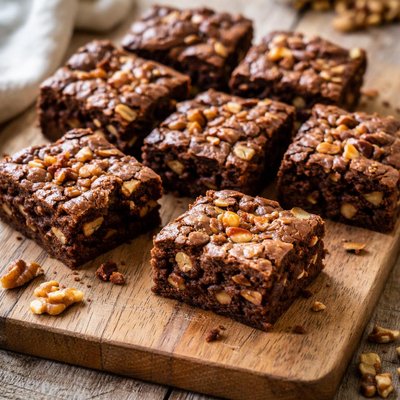 German brownie with nuts