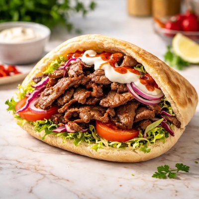 German donner kebab beef