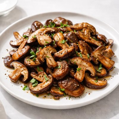 Ghee sauted shiitake mushrooms